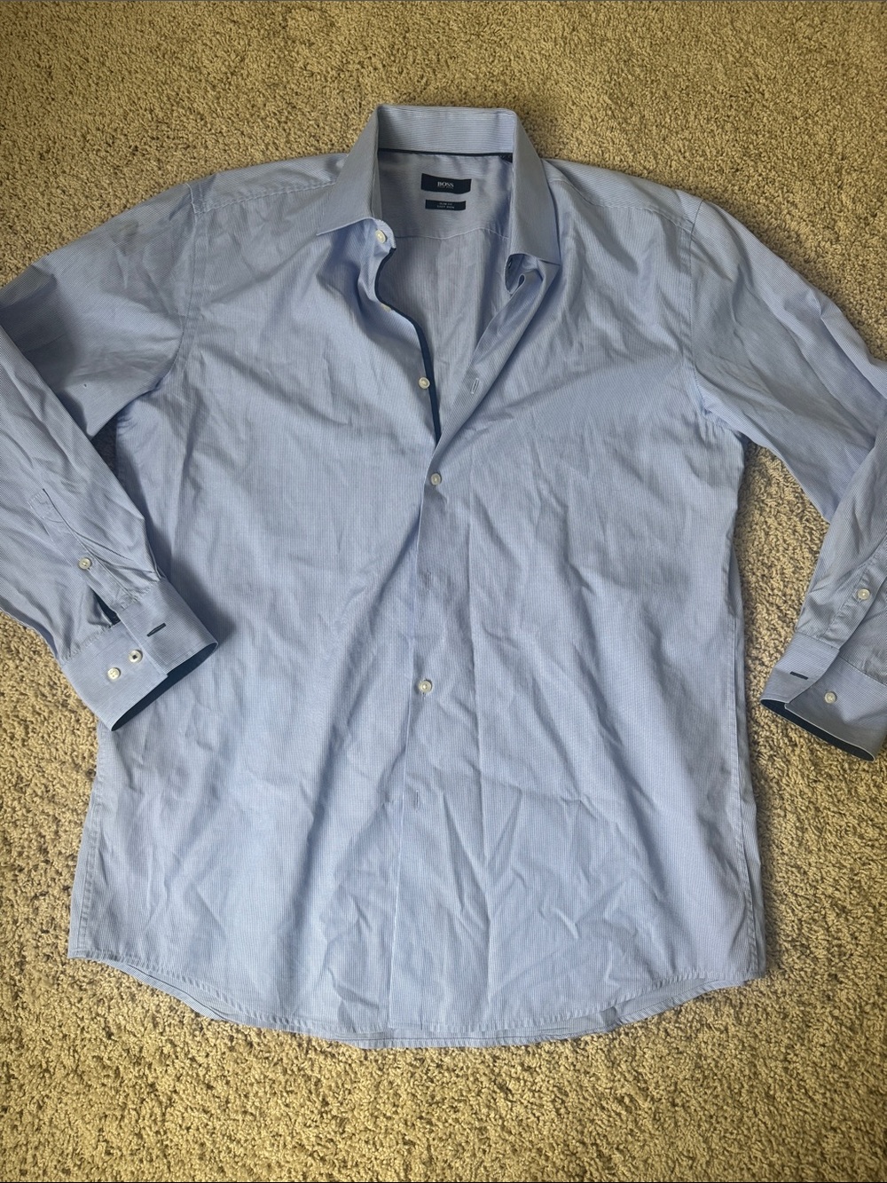 Boss Men's Classic Light Blue Dress Shirt